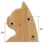 SCOGKATT CS Premium Elevated Dogs and Cats Feeder, Double Bowl Raised Stand with Ceramic Bowls Included. Made from Natural Rubber Wood Perfect for Small Dogs and Cats
