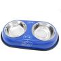 SMALLLEE_LUCKY_STORE Pet Feeding Watering Supplies Small Dog Bowl, Blue, Small