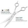 KINSARO Dog Grooming Scissors Dog Grooming Chunkers Dog Grooming Shears Dog Thinning Scissors for Dog 7'' 6.75'' Matte Silver