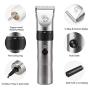OUTAD Cat Dog Grooming Electric Clippers Kit, Low Noise Cordless High Performance Pets Hair Trimmer with USB Rechargeable Lithium Battery, Safe Washable Ceramic Coated Sharp Blades