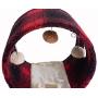Armarkat Model B1601 Cat Hideaway Tunnel, Scotch Plaid, Black/red, 16''''(l) x 10''''(w) x 16''''(h)