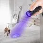 4Pcs UV Flashlight, LED Blacklight Portable Flashlights 395nm, Ultraviolet Light Detector for Invisible Ink Pens, Dog Cat Pet Urine Stain(2Black+2Silver)