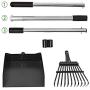 Pooper Scooper for Large Dogs, Metal Aluminum Tray and Rake Poop Scoop Set with Adjustable Stainless Steel Long Handle, Pet Waste Removal Heavy Duty Poop Scooper, Great for Lawns, Grass, Dirt, Gravel Pooper Scooper for Large Dogs, Metal Aluminum Tray and Rake Poop Scoop Set with Adjustable Stainless Steel Long Handle, Pet Waste Removal Heavy Duty Poop Scooper, Great for Lawns, Grass, Dirt, Gravel
