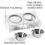 AostLin Elevated Cat Dog Bowls with Wooden Stand and Silicone Pet Mat, 3 Piece Set, Mess Free Feeding System for Water and Wet or Dry Food, Supports Cats, Puppies or Rabbits AostLin Elevated Cat Dog Bowls with Wooden Stand and Silicone Pet Mat, 3 Piece Set, Mess Free Feeding System for Water and Wet or Dry Food, Supports Cats, Puppies or Rabbits