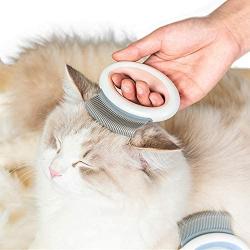 Pet Hair Removal Comb Shedding Brush, Effective Removing Matted Fur, Knots and Tangles Grooming Massage Tool for Short & Long Hair Cats Dogs