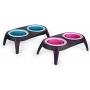 ZOOPOLR Elevated Dog Bowls Double Bowl Feeder, Travel Dog Bowls, Dog Cat Bowls Stand with 2 Collapsible Silicone Bowls, Raised Pet Feeder Suitable for Small Dogs & Cats