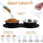 MyAvenue-Dog Food Bowls & Cat Bowls Non Skid, Stainless Steel Dog Bowls Medium Sized Dogs with Non Slip Dog Dish Silicone Mat & Collapsible Dog Bowl Set