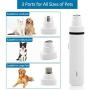 ZAMATE Pet Nail Grinder Set, Quiet Electric Rechargeable Dog Nail Trimmer Kit, 3 in 1 Multifunctional Pet Hair Clippers Kit, Painless Paws Grooming & Smoothing for Large Medium Small Dogs and Cats