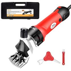 TOLYS 380W Electric Sheep Shears, Portable Sheep Clippers with 6 Speed,Electric Goat Shears for Sheep Goat Llama Horse Alpacas Thick Coat and Heavy Duty Animals Hair Fur Grooming,