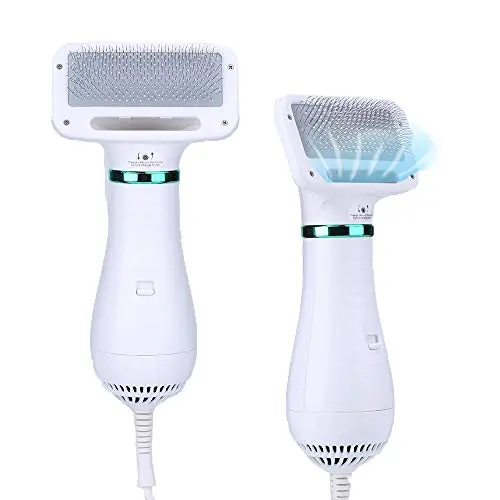 PETTOM 2 in 1 Pet Grooming Hair Dryer Blower with Slicker Brush | Best Fit for Short Haired and Medium Coated Breeds(Narrow Gap) PETTOM 2 in 1 Pet Grooming Hair Dryer Blower with Slicker Brush | Best Fit for Short Haired and Medium Coated Breeds(Narrow Gap)