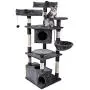 SUPERJARE Cat Tree Equipped with Spacious Perches & Plush Condos, Multi-Level Kitten Activity Tower with Scratching Posts & Basket Lounger SUPERJARE Cat Tree Equipped with Spacious Perches & Plush Condos, Multi-Level Kitten Activity Tower with Scratching Posts & Basket Lounger