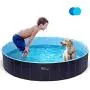 amzdeal Foldable Dog pet Swimming Pool - 100% PVC Hard Plastic, Anti-Slip Collapsible Dog Pet Pool Bathing Tub, Outdoor Pools Kiddie Pool for Dogs Cats and Kids amzdeal Foldable Dog pet Swimming Pool - 100% PVC Hard Plastic, Anti-Slip Collapsible Dog Pet Pool Bathing Tub, Outdoor Pools Kiddie Pool for Dogs Cats and Kids