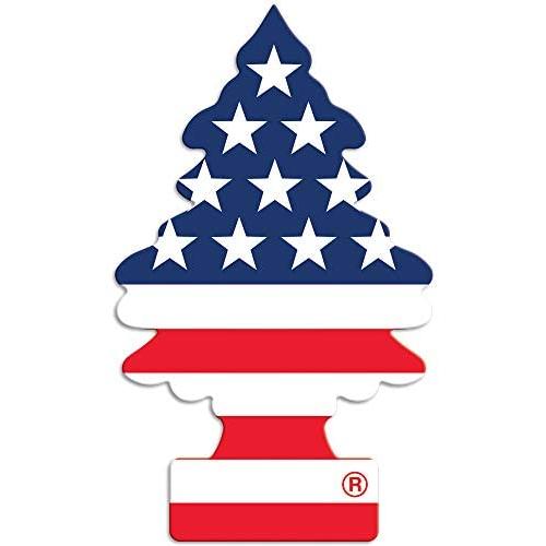 LITTLE TREES Car Air Freshener I Hanging Tree Provides Long Lasting Scent for Auto or Home I America, 24 Count, (4) 6-Packs