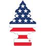 LITTLE TREES Car Air Freshener I Hanging Tree Provides Long Lasting Scent for Auto or Home I America, 24 Count, (4) 6-Packs