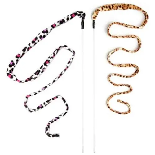 CAT DANCER Jungle Cat Wand 2 Pack, Multi Color (305) CAT DANCER Jungle Cat Wand 2 Pack, Multi Color (305)
