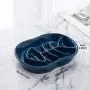 SIDUCAL Ceramic Slow Feeder Cat Dog Bowls, Fun Interactive Fishbone Design Bowl, Anti-Gulping Healthy Eating Diet cat Bowls, Slow Pet Bowl