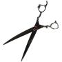ShearsDirect Japanese 440C Stainless Steel Curved Shear with Dragon Handle, 8.0''