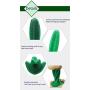 2 Pack Dog Chew Molar Stick Toys, Non-Toxic Natural Rubber Bite Resistant Teeth Cleaning Toothbrush Toy for Small Medium and Large Dogs, Green