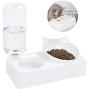 Petlex Gravity Food & Water Bowl for Cats Elevated Cat Bowls, Double Cat Food and Water Bowls, 15°Tilted Raised Bowls for Cats/Dogs