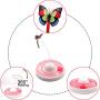 Cat Interactive Toys for Indoor Cats, Automatic Electronic Rotating Butterfly Toy with Roller Tracks Ball, Kitten Exercise Hunting Toy Games for Cats Pet, 2 Butterfly Replacements (Pink)