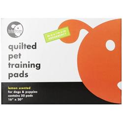 Lola Bean International 16-Inch by 20-Inch Quilted Pet Training Pads, Lemon Scent, 50 Count