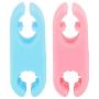 eecoo 2pcs Silicone Pet Selfie Clip Dog Cat Photographing Props Attract Attention Take Photos Training Tool(Blue/Pink)