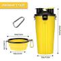 NINEMAX 2-in-1 Dog Water Bottle with Collapsible Dog Bowls,Portable Dog Food Container and Water Dispenser for Traveling,Walking,Hiking