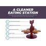Etna Pet Store Elevated Cat Bowls - This Wooden, Raised Pet Feeder Promotes Better Digestion and is Easy on The Joints - Multiple Cat Feeder with 3 Removable Cat Bowls for Food and Water