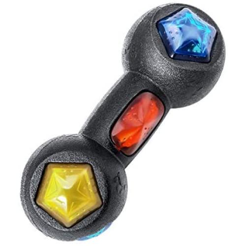 PEDOMUS Light Up Squeak Dog Ball Balls Flash LED Squeaker Ball Dog Toy Interactive Ball for Dogs Bounce-Activated