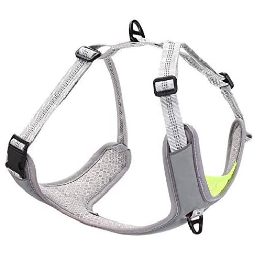 Dog Harness No Pull No Choke Adjustable Pet Vest, Durable Breathable Easy Control for Running Hiking Training, Reflective Oxford Material Step in for Medium, Large, XL Dog Breed