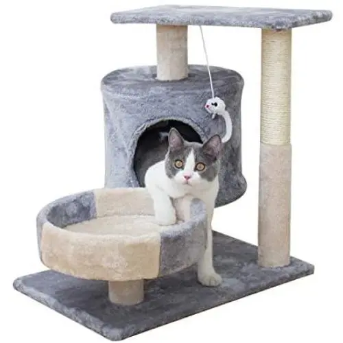 N/D cat Trees and Towers Scratching Post ,Cat Platform with cat Litter, Two-Story cat Playground Furniture N/D cat Trees and Towers Scratching Post ,Cat Platform with cat Litter, Two-Story cat Playground Furniture