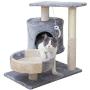 N/D cat Trees and Towers Scratching Post ，Cat Platform with cat Litter, Two-Story cat Playground Furniture