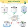 F FURNIMAT 4PC-5inch Replacement Filters for Cat Water Fountain, Carbon Filters for Automatic Flower Water Dispenser-Pack of 4
