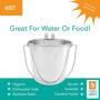 Fuzzy Puppy Pet Products Heavy Duty Flat Sided Pail Dual Hooks Quart Pet feeder