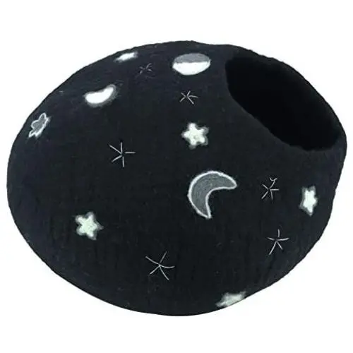 WHISKERVILLE | Premium Felted Hand-Crafted 100% Merino Wool Cat Caves | Large | Cats, Kittens, Small Animals WHISKERVILLE | Premium Felted Hand-Crafted 100% Merino Wool Cat Caves | Large | Cats, Kittens, Small Animals