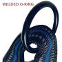 Outdoor Dog Harness with LED chest lights, reflective chest seams, fast slip adjustable clip, no choke / no-pull design for control over extra small (XS), small, medium, large, & extra large(XL) dogs