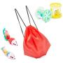 Cat Tunnel for Indoor Cats, Includes Storage Bag and Toys (45 x 10 in, 6 Pieces)