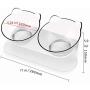 Double Cat Bowl with Stand, Transparent Pet Raised Plastic Bowls for Cat Small Dog