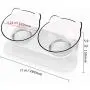 Double Cat Bowl with Stand, Transparent Pet Raised Plastic Bowls for Cat Small Dog