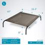 Bedsure Original Elevated Dog Cot Bed - 35/43/49 inches Large Raised Dog Cots for Large Dogs, Portable Indoor & Outdoor Pet Bed with Skid-Resistant Feet, Frame with Breathable Mesh (Brown)
