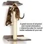 PetFusion Ultimate Cat Climbing Tower & Activity Tree. (24 x 20.8 x 76.8 inches (lwh) Tall Sisal Scratching Posts, Modern Wall Mounted cat Furniture, Espresso Finish). 1 Year Manufacturer Warranty