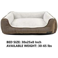 ANWA Durable Dog Bed Machine Washable Medium Dog Bed Square, Comfortable Puppy Dog Bed Medium