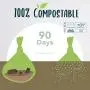 moonygreen Dog Poop Bag with Easy Tie Handles, Home Compostable Pet Waste Bags, Vegetable-Based Eco-Friendly, Unscented, Extra Thick and Long, Leak Proof, Fits for Dogs and Cat Scoops