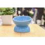 ZYYRT Ceramic Elevated Cat Bowl 6.7In Raised Cat Food Water Dish Slanted Kitten Bowls for Tilt Angle Protect Cats Spine, Backflow Prevention