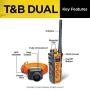 Dogtra T&B Dual Dial Dog Remote Training and Beeper Collar - 1.5-Mile-Long Range, Sports Upland Hunting, Fully Waterproof, Rechargeable, Static, Locate - Includes PetsTEK Trainer Clicker