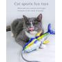 NC Cat Kicking Fish Toys, Realistic Beating Fish, Cat Interactive Toys, Cat Fun Toys, Safe Plush Toys, Pet Toys, Artificial Fish, Sports Kitty Toys, Cat Sports Fun Toys, Toys with Mint,Catnip Fish