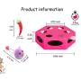 Electric Interactive Cat Toy Maze Box,Automatic Smart Random Rotating Plush Worm Teaser,Kicker Cat Balls Bell Catnip Toys,Cat Toys for Indoor Cats,Kitten,Kitty -Auto Off Timer,Battery Included