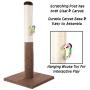 PETMAKER Cat Scratching Post - Tall Scratcher for Cats and Kittens with Sisal Rope and Carpet, Hanging Mouse Toy for Interactive Play (24.5 Inch)