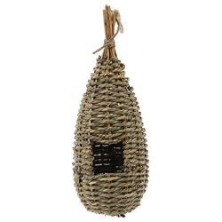 Rhfemd Hanging Birdhouse Natural Fiber Finch Bird Nest Hut Outdoor Cage Shelter Hideaway