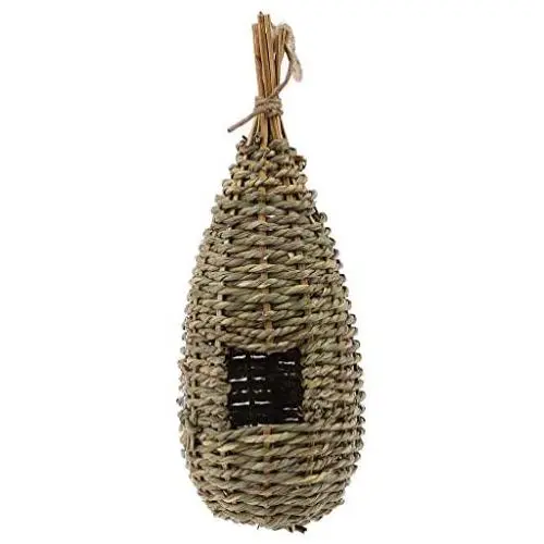Rhfemd Hanging Birdhouse Natural Fiber Finch Bird Nest Hut Outdoor Cage Shelter Hideaway Rhfemd Hanging Birdhouse Natural Fiber Finch Bird Nest Hut Outdoor Cage Shelter Hideaway